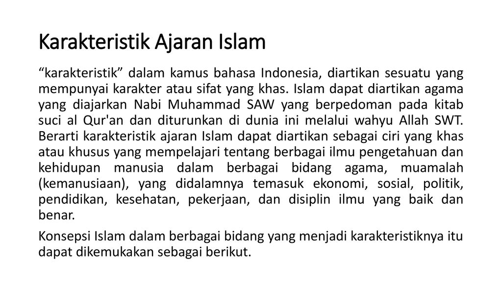 Pengertian Studi Islam Karakteristik Dan Prinsip Prinsip Ajaran Islam Dodi Ilham S Ud M Pd I Ppt Download