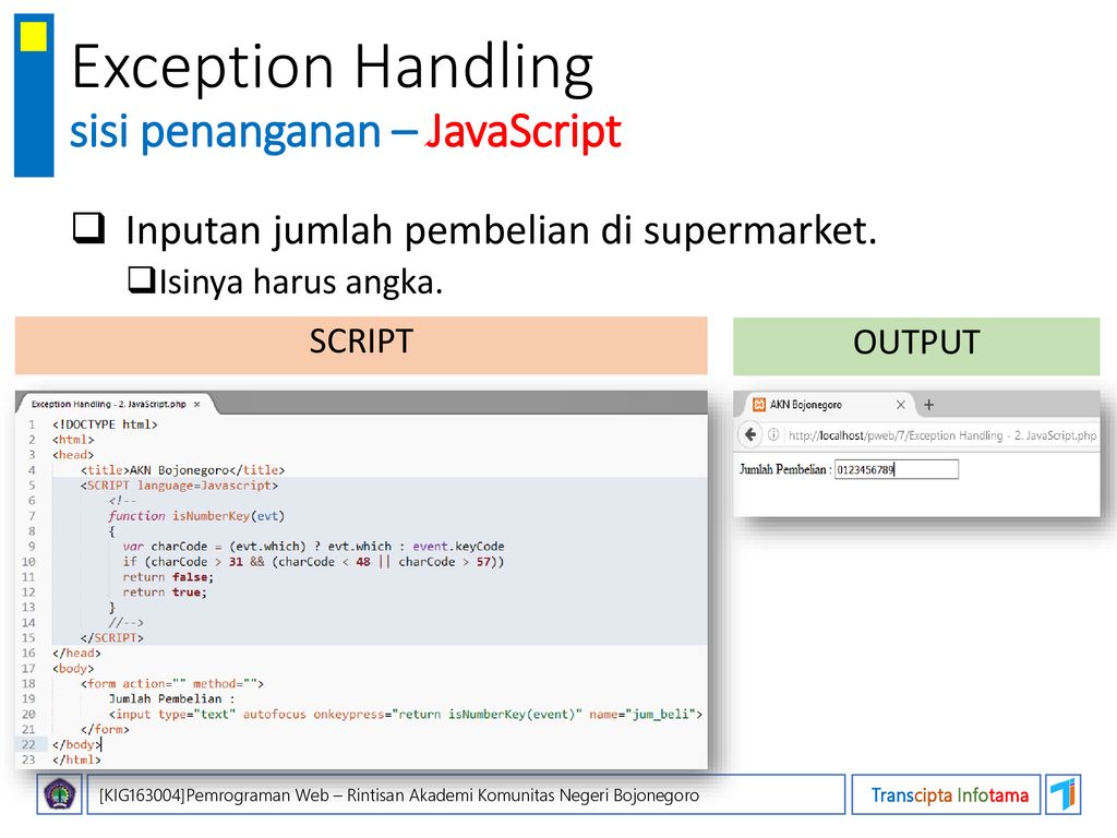 Exception handling