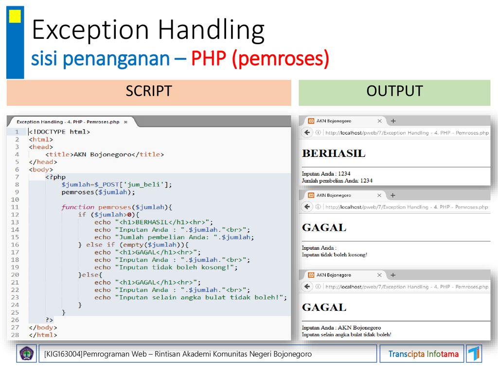 Exception handling