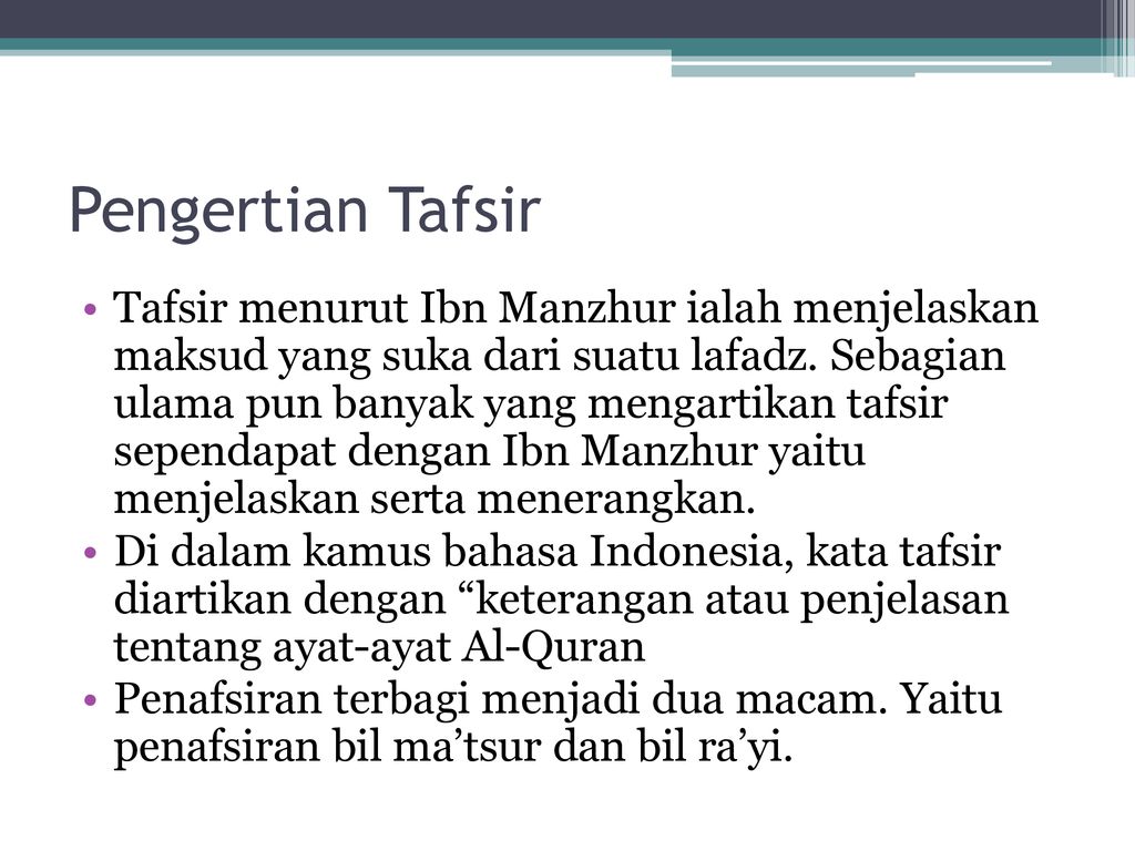 Tokoh Tokoh Mufasir Dan Kitab Kitab Tafsir Ppt Download