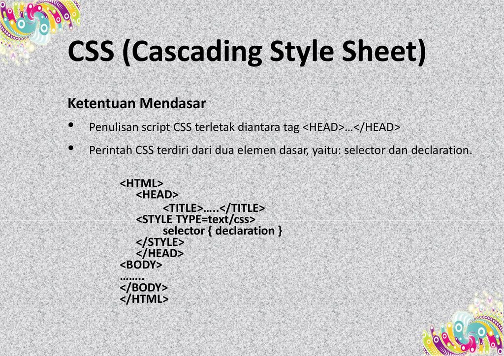 Cascading Style Sheet (CSS) - Ppt Download