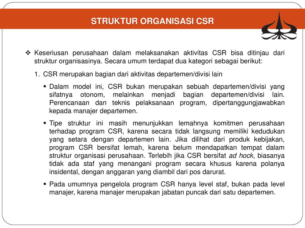 KULIAH 6 UNSUR POKOK PELAKSANAAN CSR - Ppt Download