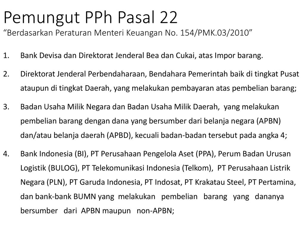 Pemungut Pph Pasal 22 - Content