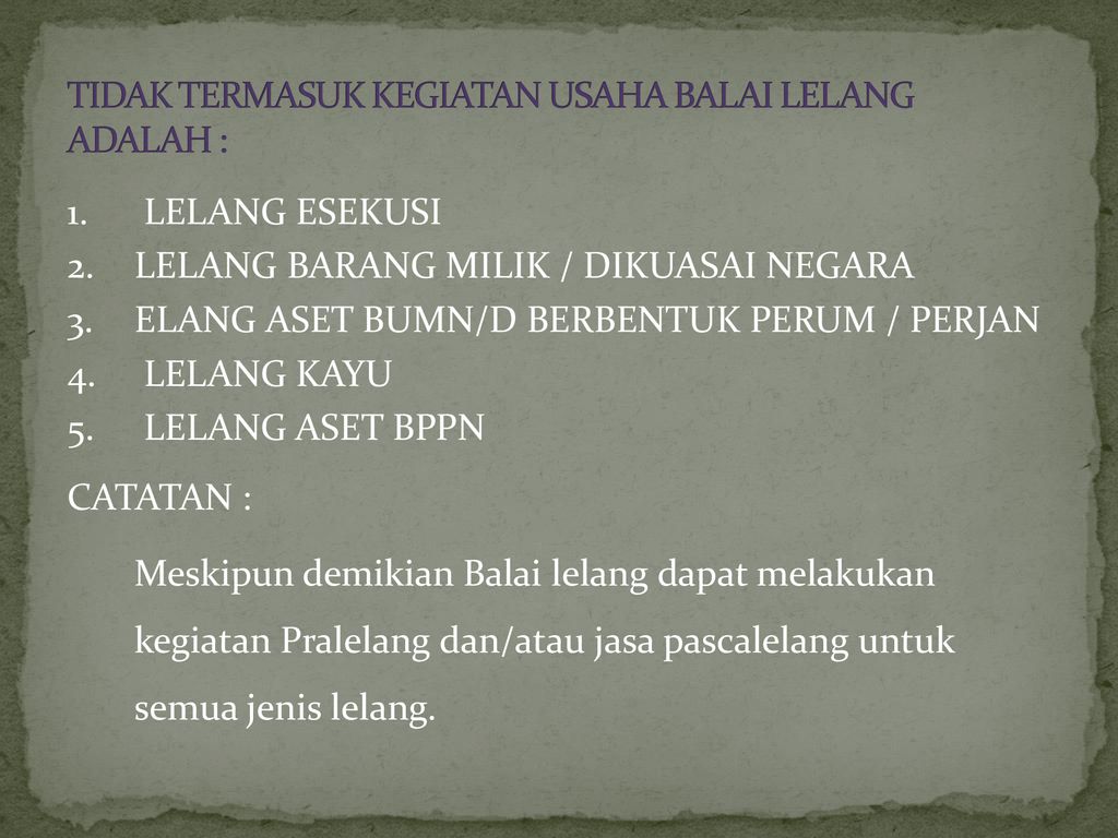 ISTILAH DAN PENGERTIAN LELANG - Ppt Download