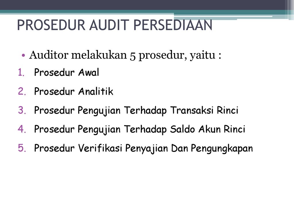 Audit Persediaan Nia Rahmawati Ppt Download