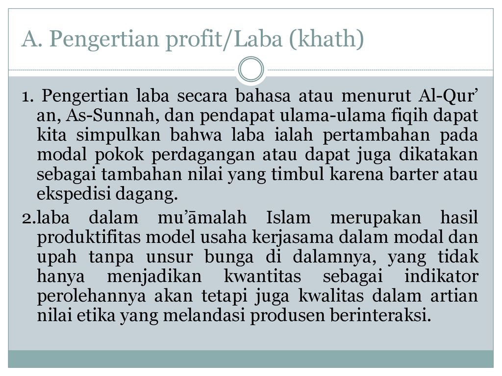 Pengertian Laba – Ujian