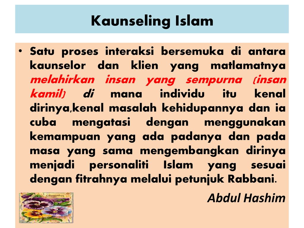 Kaunseling Islam Abdul Hashim