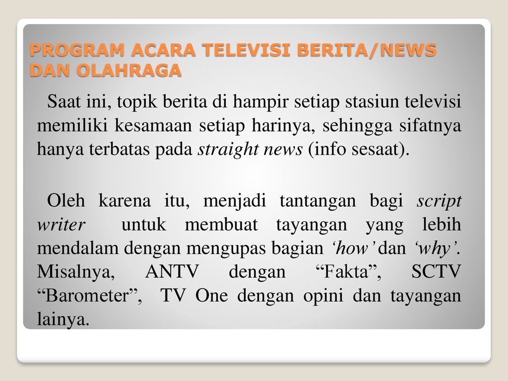 Contoh Naskah Berita Soft News