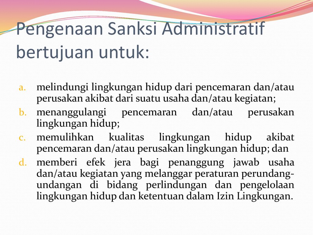 Sanksi Administrasi Atau Administratif