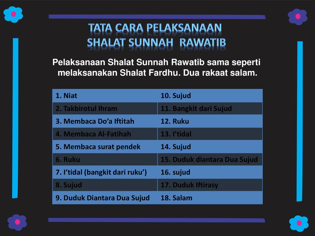 Rawatib Dhuha Tahajjud Dan Istikharah Ppt Download