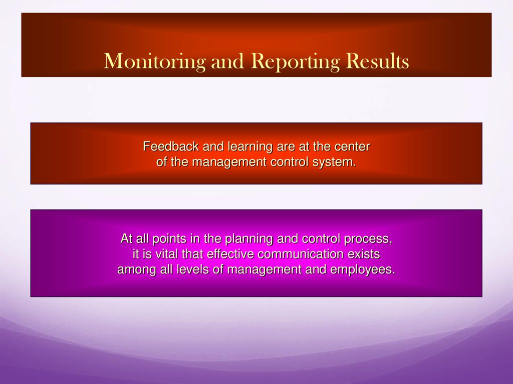 Reporting results