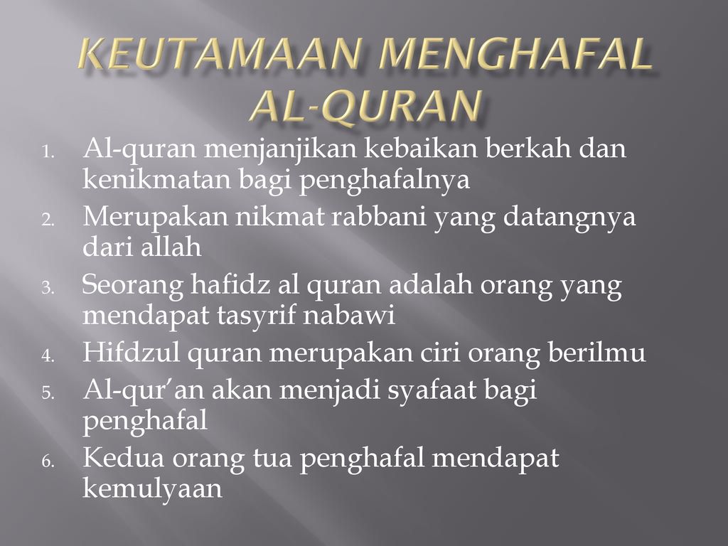 Keutamaan Menghafal Al Quran Untuk Orang Tua