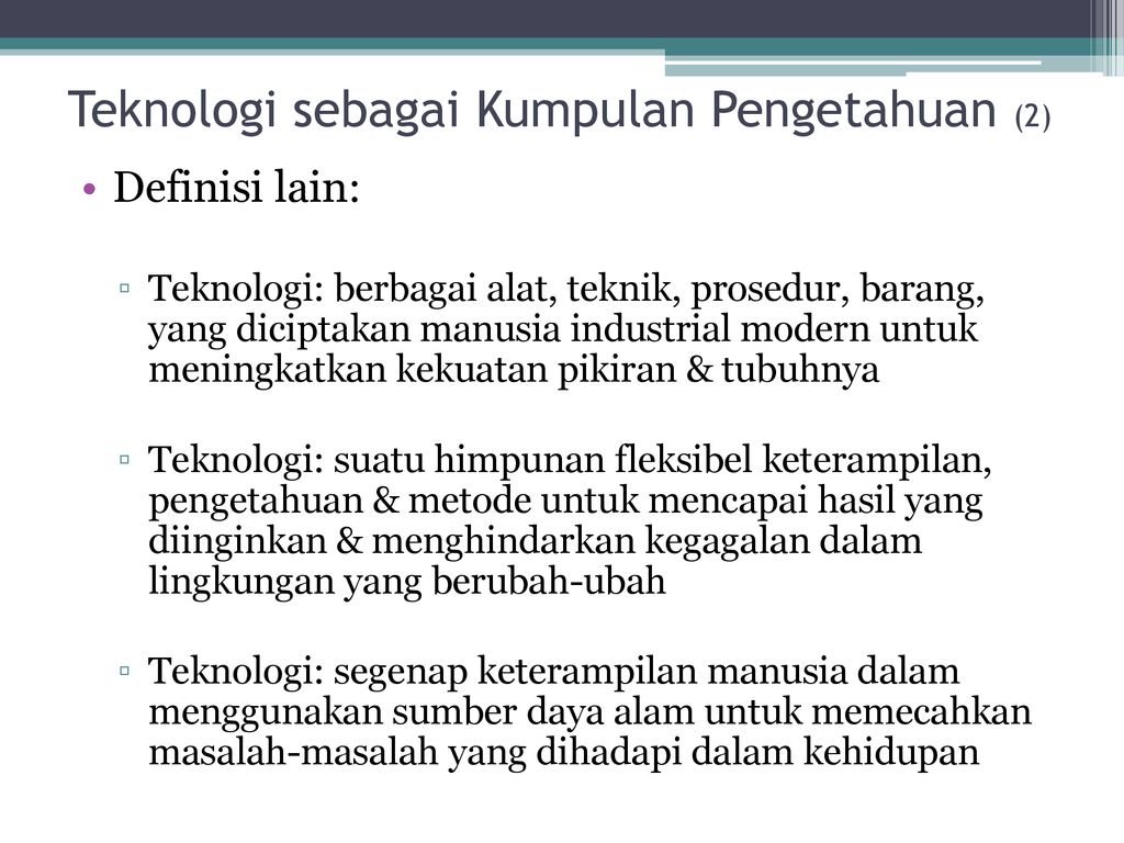 Rencana Perkuliahan KONSEP TEKNOLOGI - Ppt Download