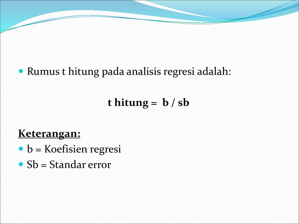 Pengantar Aplikasi Komputer II Analisis Regresi Linier Sederhana - Ppt ...