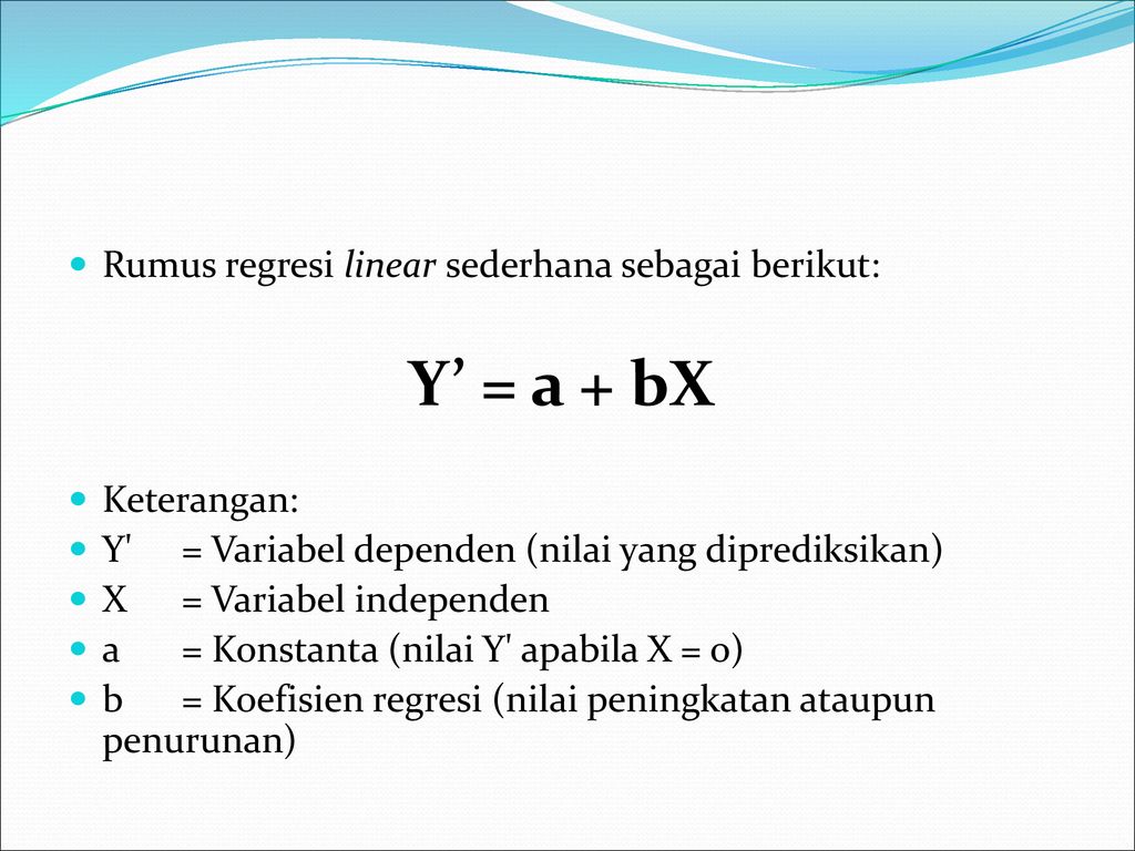 Pengantar Aplikasi Komputer Ii Analisis Regresi Linier Sederhana Ppt Download 7057