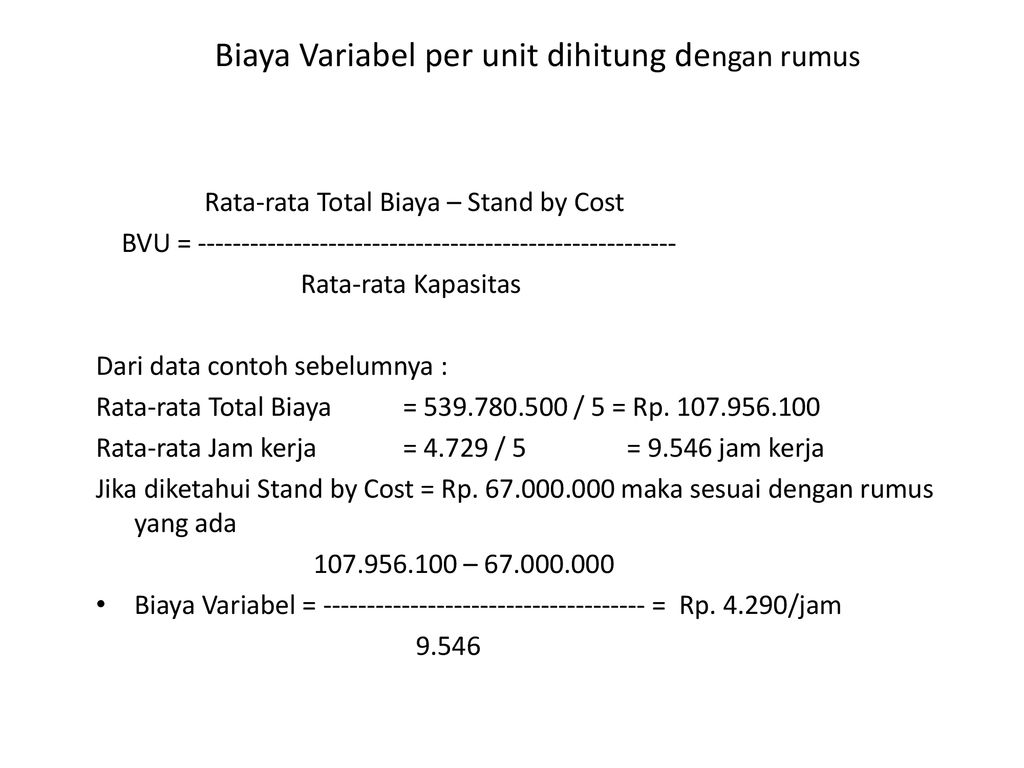 Analisis Perilaku Biaya Ppt Download