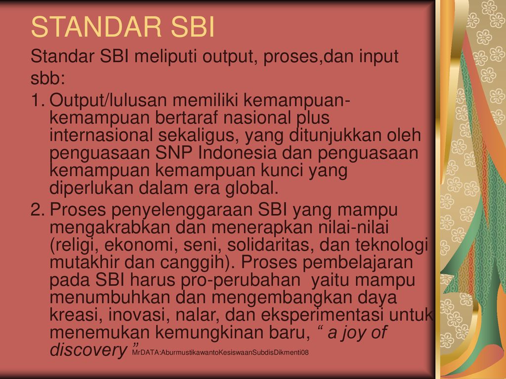 RINTISAN SMA BERTARAF INTERNASIONAL (SBI) - Ppt Download