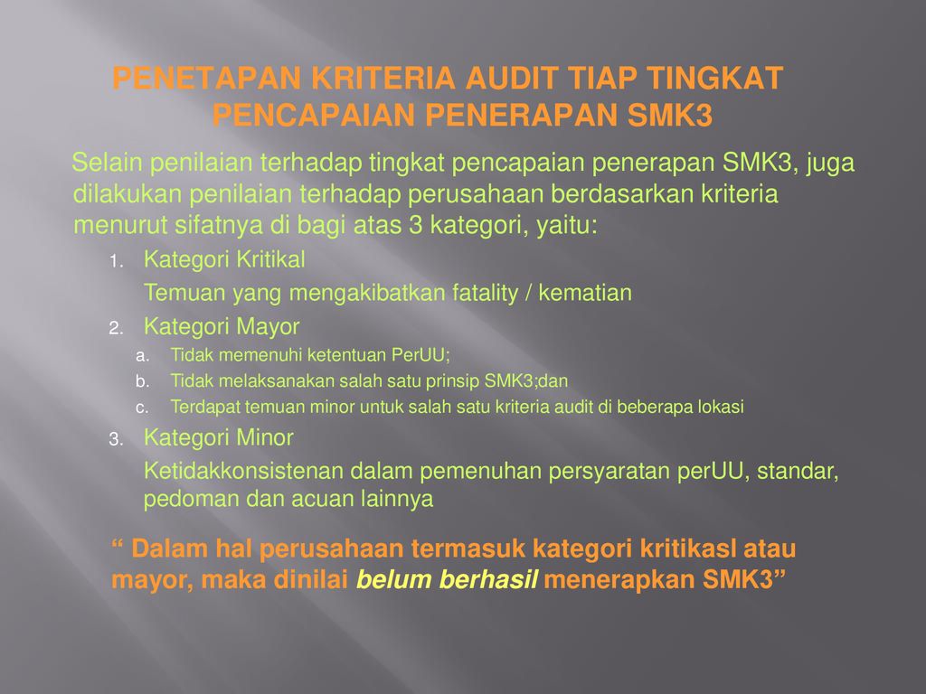 S K 3 Mekanisme Dan Teknis Audit Ppt Download