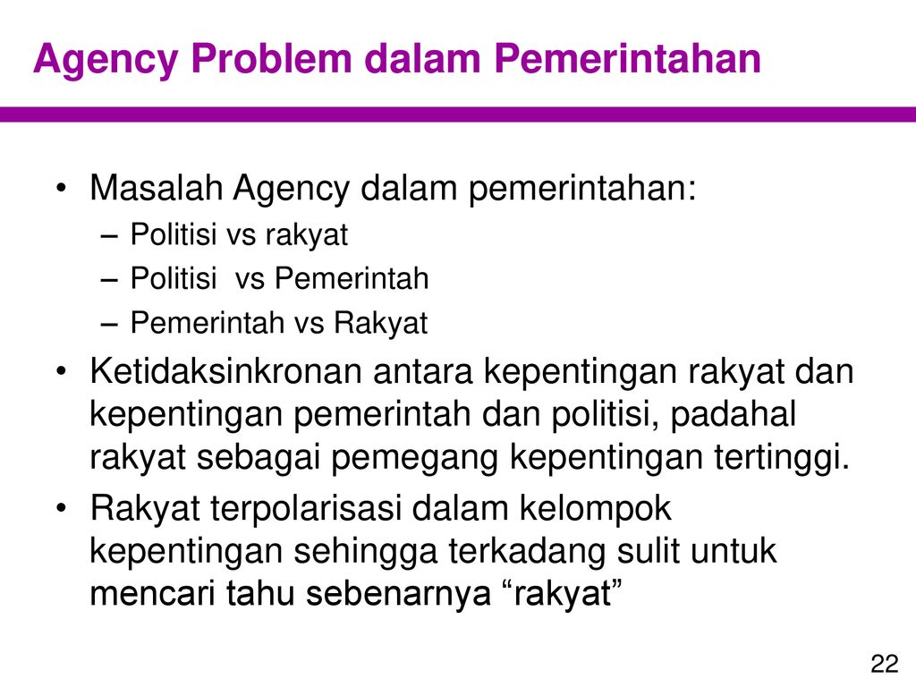 Agency problem.