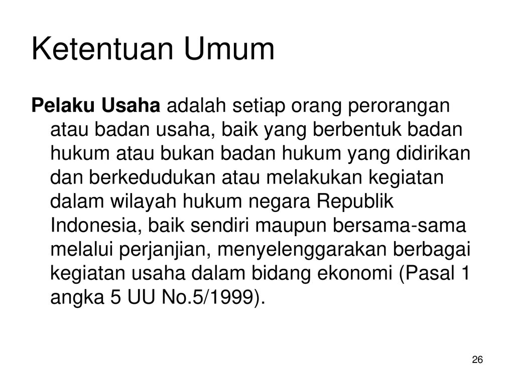 HUKUM PERSAINGAN USAHA: SUATU PENGANTAR - Ppt Download