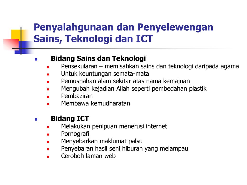 SAINS, TEKNOLOGI DAN ICT - ppt download