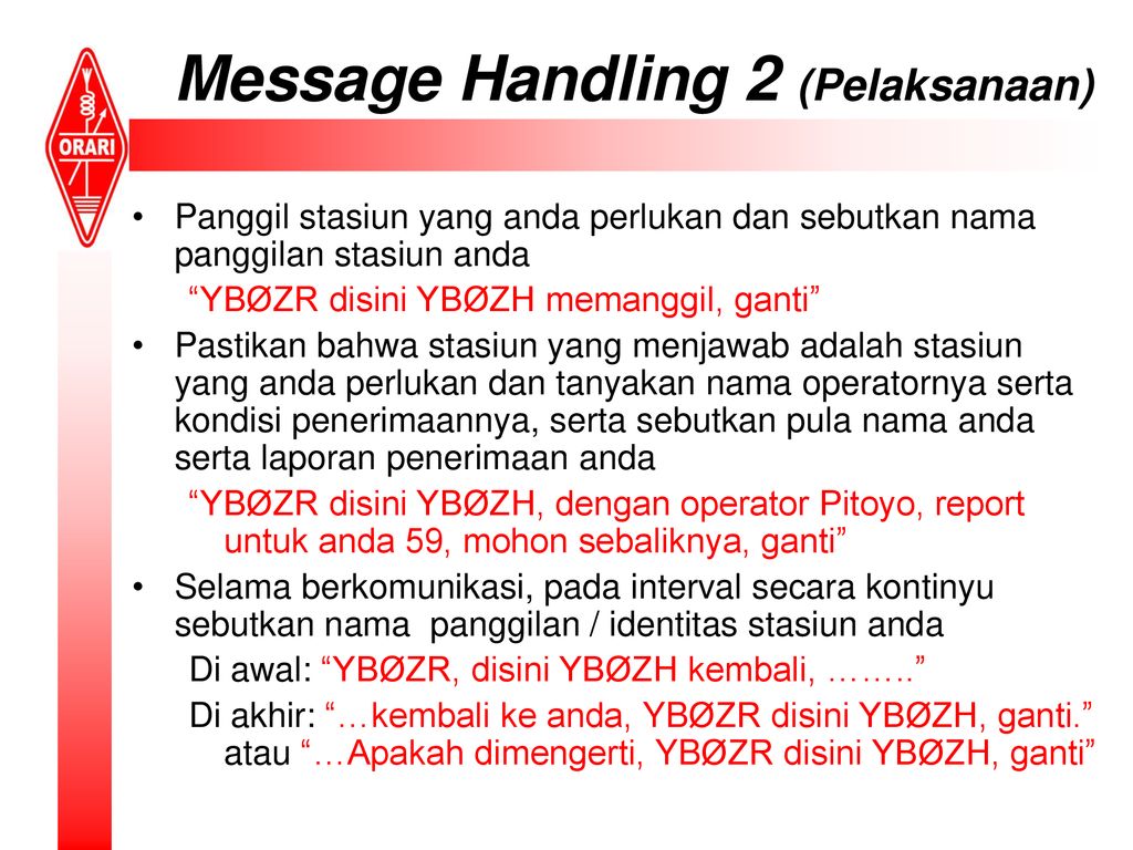 Handle message