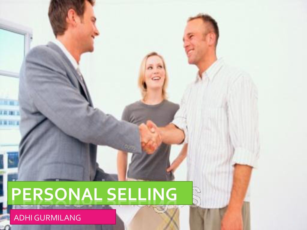 Sell person. Personal selling.