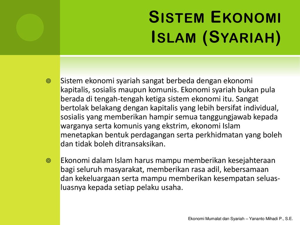 Bab 1 Pengantar Ilmu Ekonomi Syariah - Ppt Download