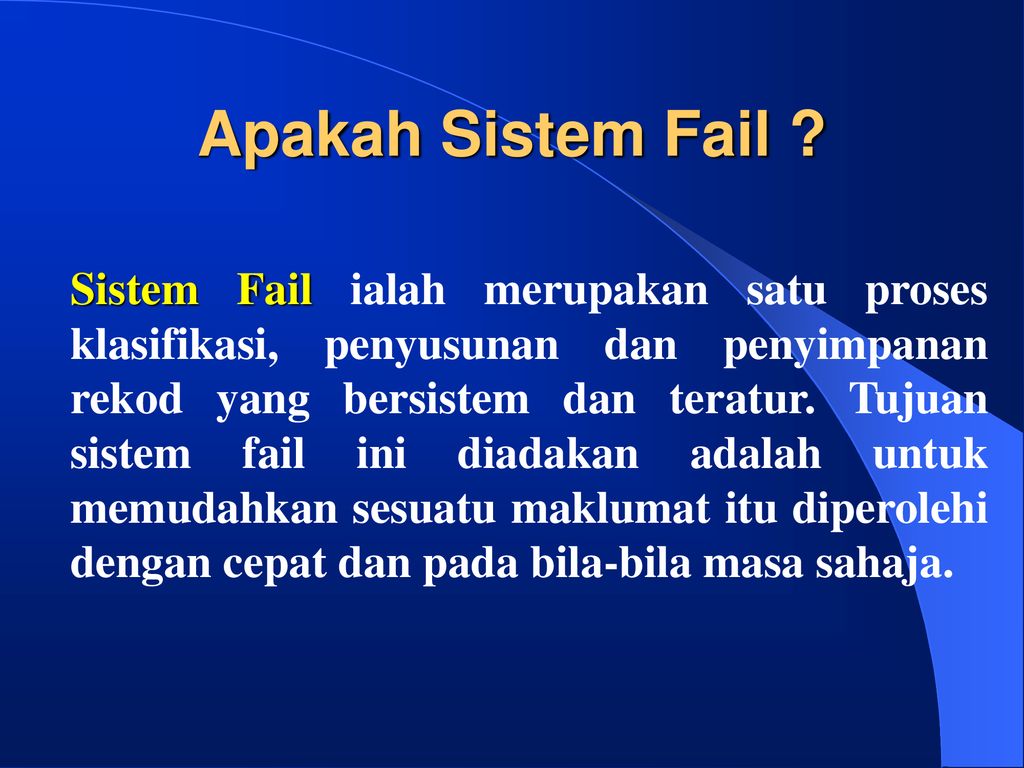 Apakah Sistem Fail