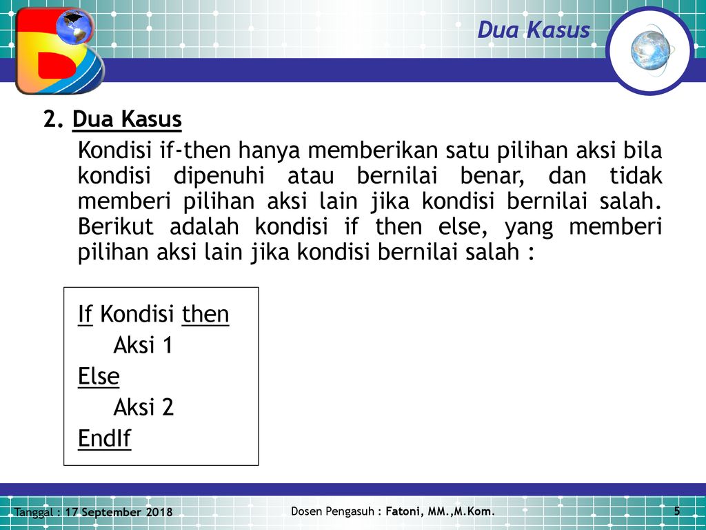 Dosen Pengasuh Fatoni MM M Kom Ppt Download