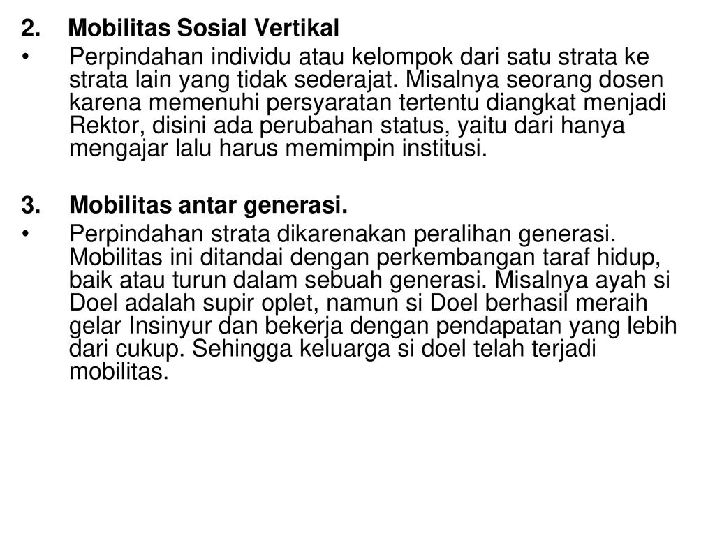 Mobilitas Sosial Pertemuan Kesembilan Tujuan Instruksional Umum Ppt Download