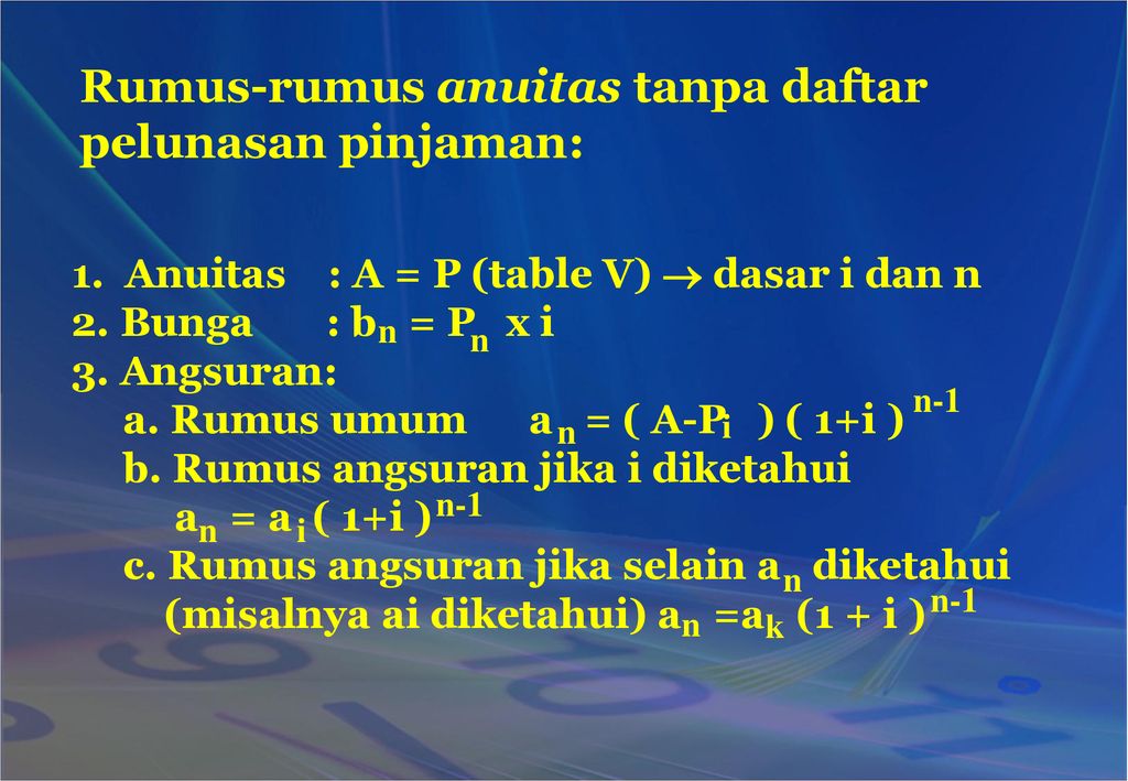 (rente,anuitas Dan Penyusutan) - Ppt Download