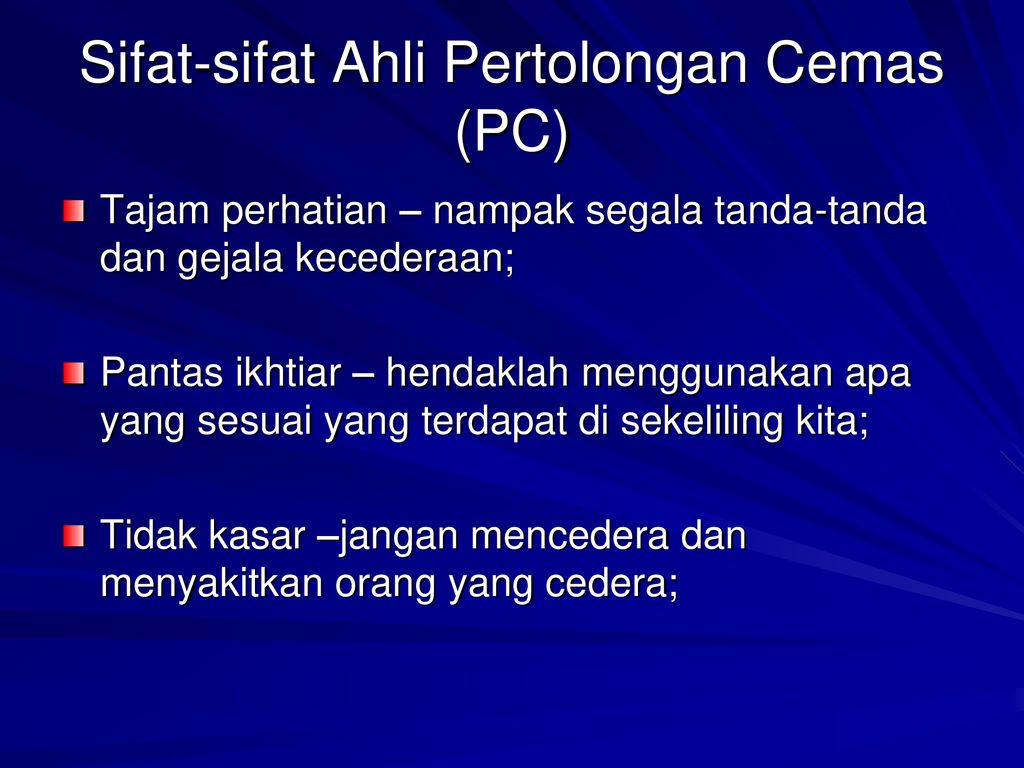 Cemas maksud pertolongan Polytrauma