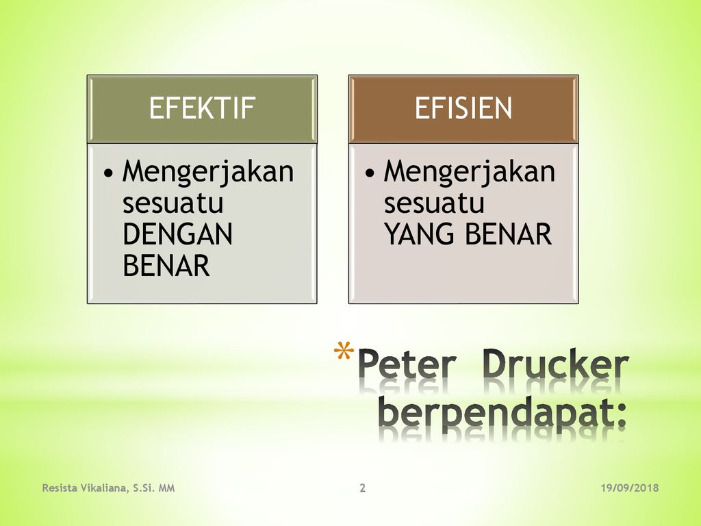 Efektivitas Dan Efisiensi Organisasi Ppt Download