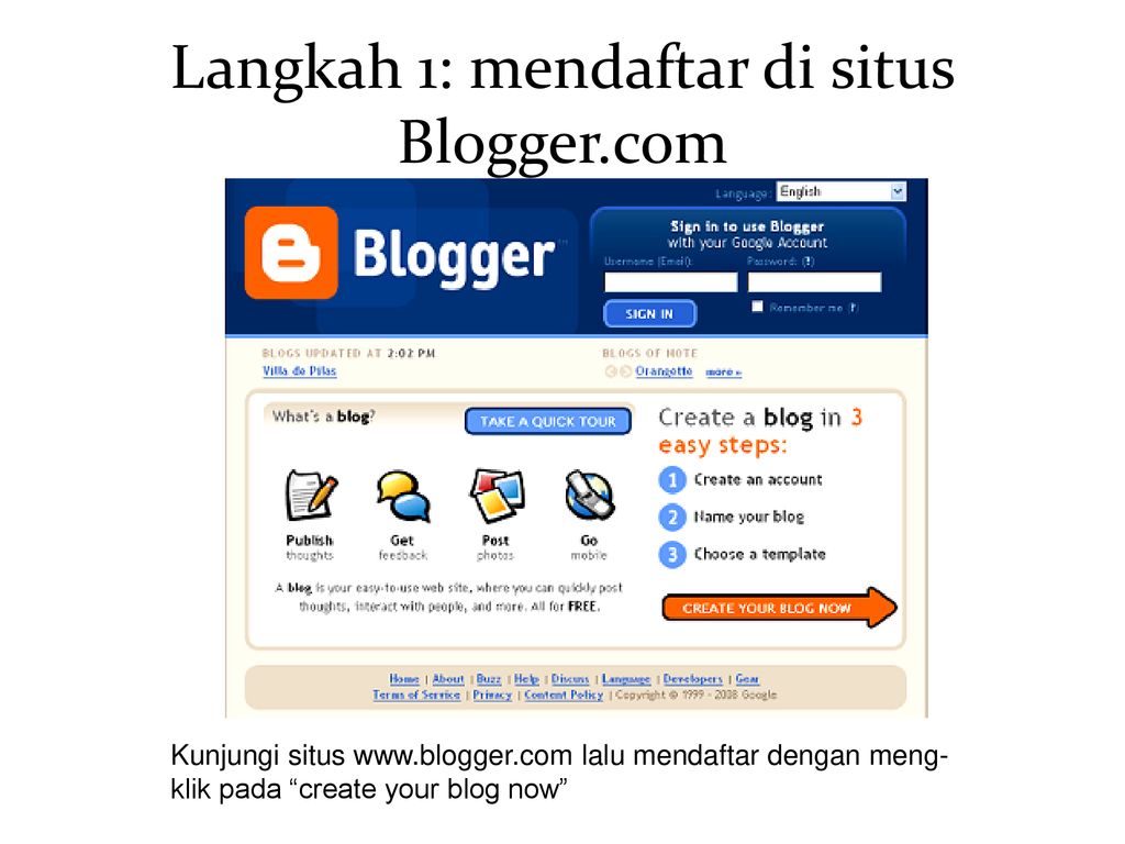 Membuat Blog Dalam 5 Menit - Ppt Download