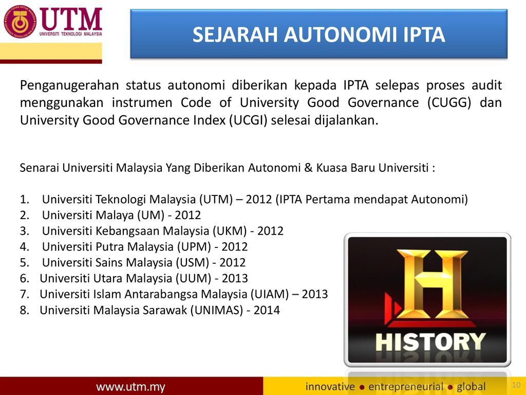 PELAKSANAAN AUTONOMI DI UTM - ppt download