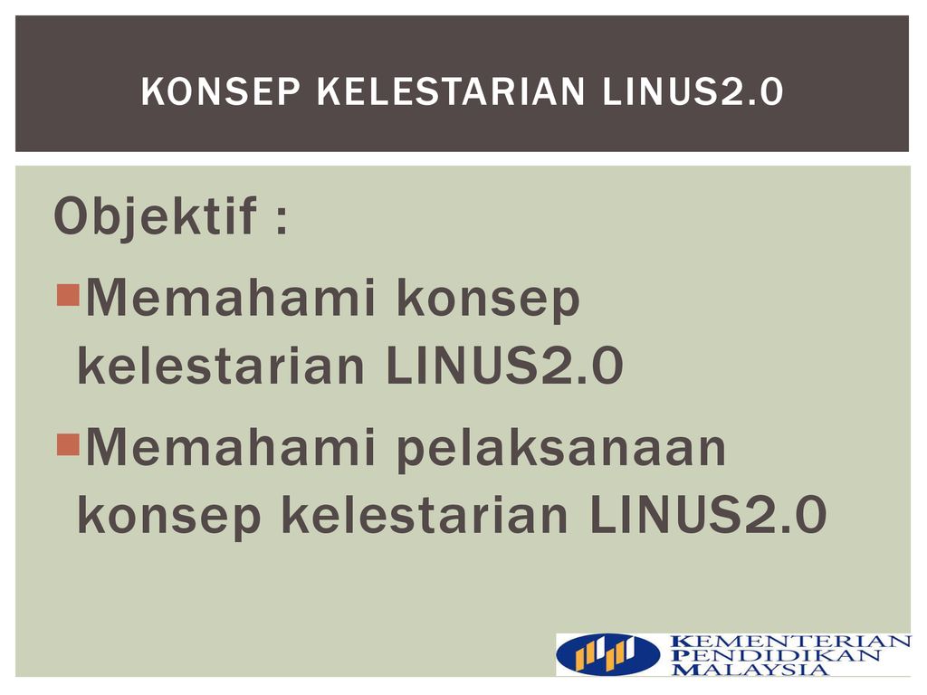 KONSEP KELESTARIAN LINUS2.0