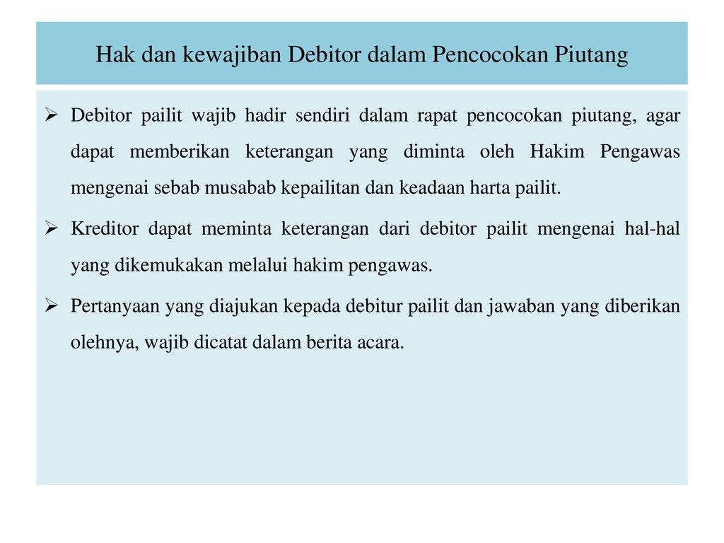 Kepailitan Penundaan Kewajiban Pembayaran Utang Pkpu Ppt Download