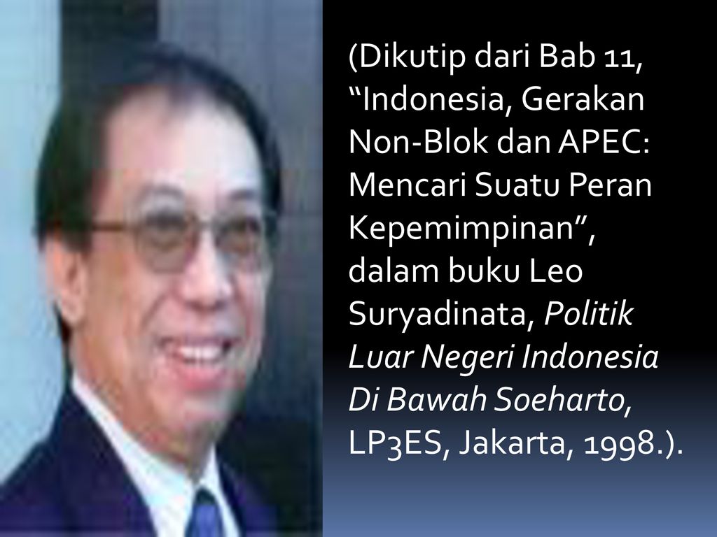 peran politik luar negeri indonesia dalam gerakan non blok adalah...