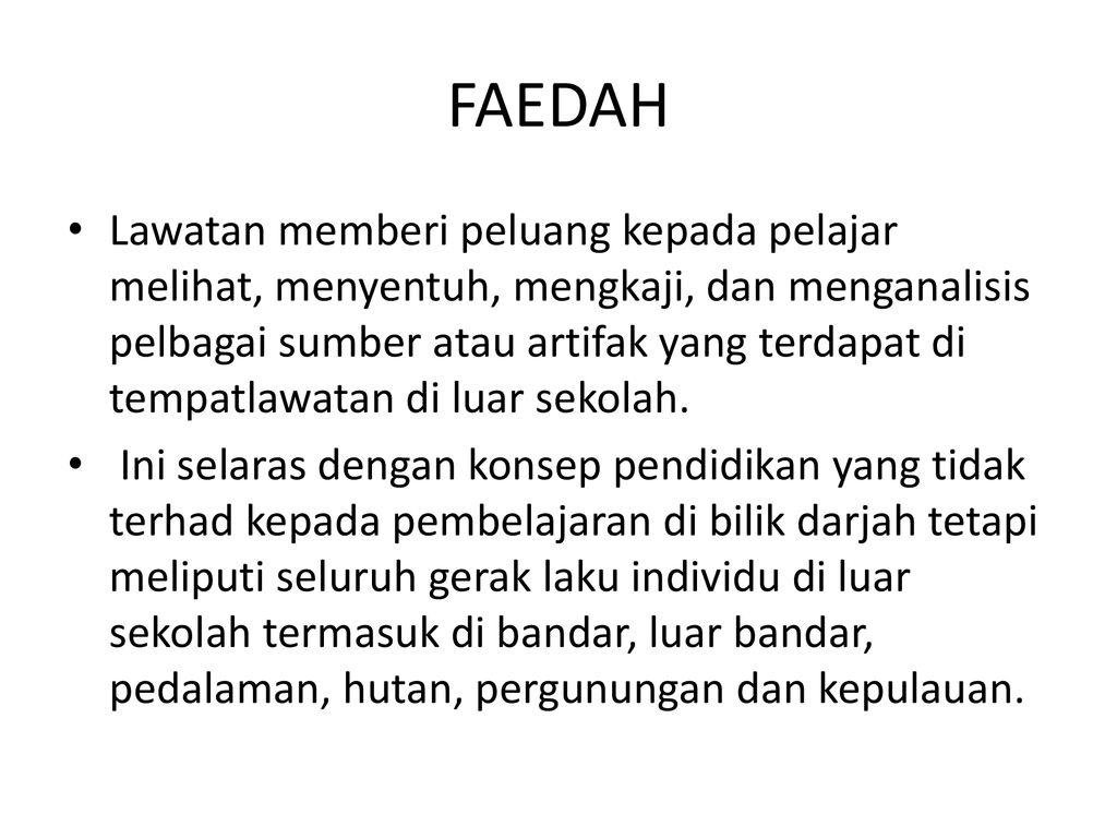 FAEDAH