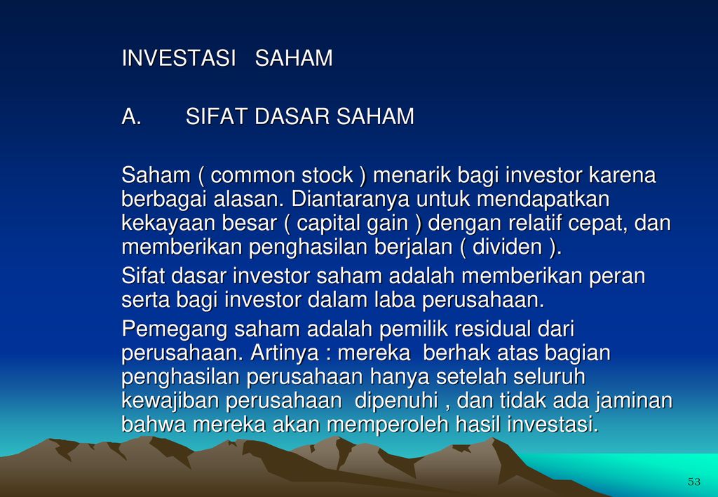 Pengertian Manajemen Investasi - Ppt Download