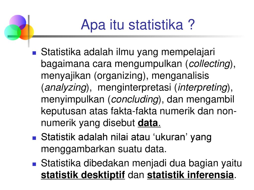 Statistik Ii Pertemuan 1 Pendahuluan Dan Overview Statistik I Ppt Download