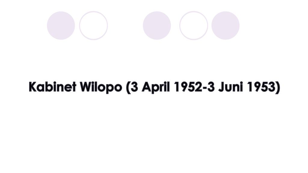 Kabinet Wilopo (3 April Juni 1953)