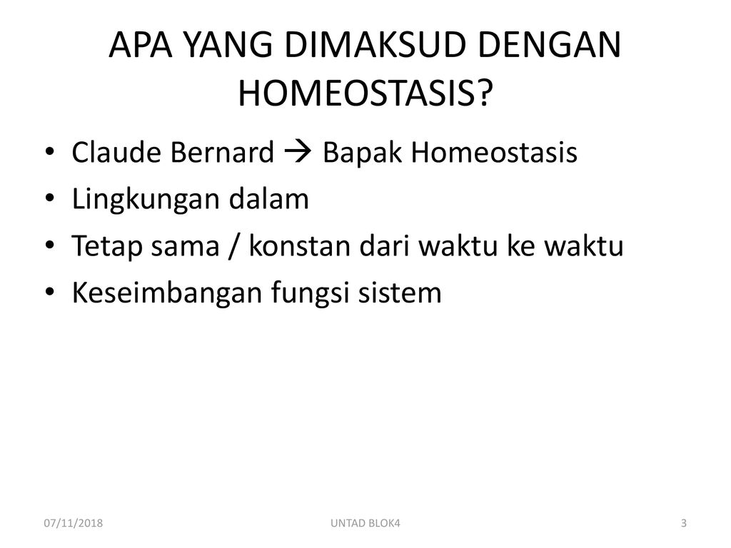 Homeostasis maksud Homeostasis: Mempertahankan