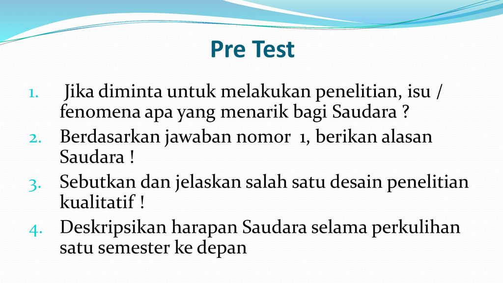 Pre test 3