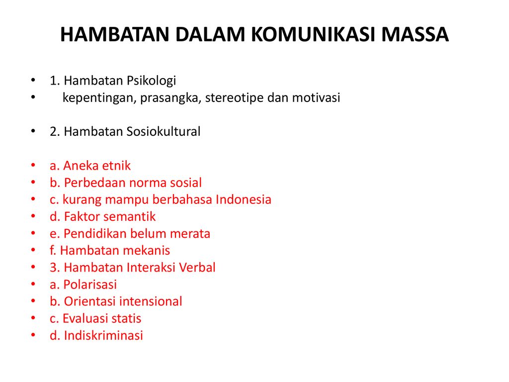 KOMUNIKASI MASSA Komunikasi : Proses Penyampaian Pesan (informasi ...