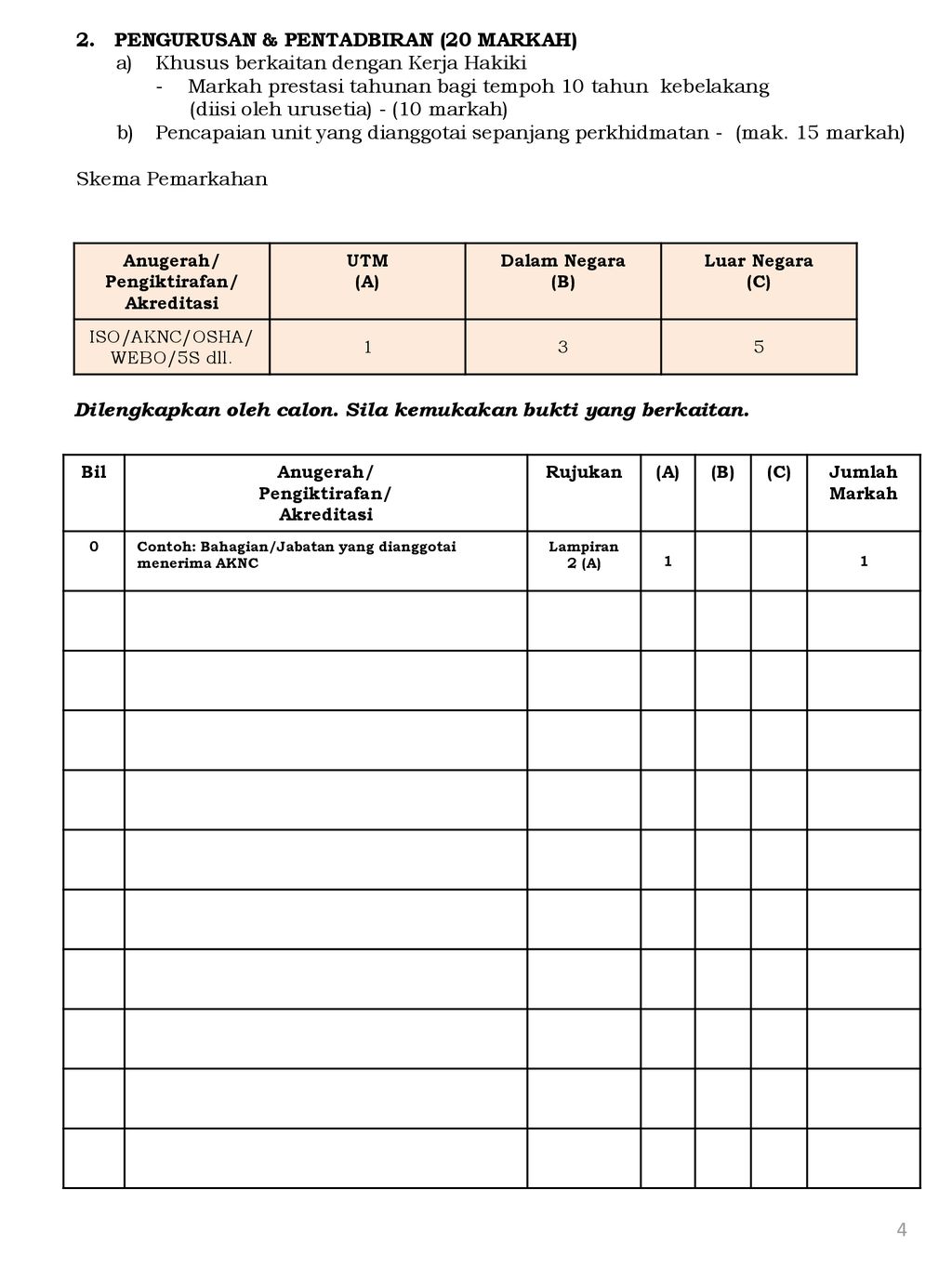 Borang Pencalonan Anugerah Pentadbir Utm Ppt Download