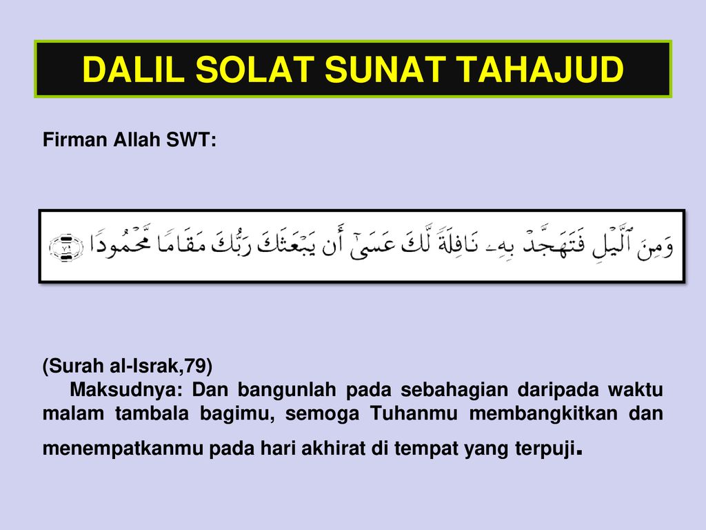 Solat Sunat Tahajjud Ppt Download