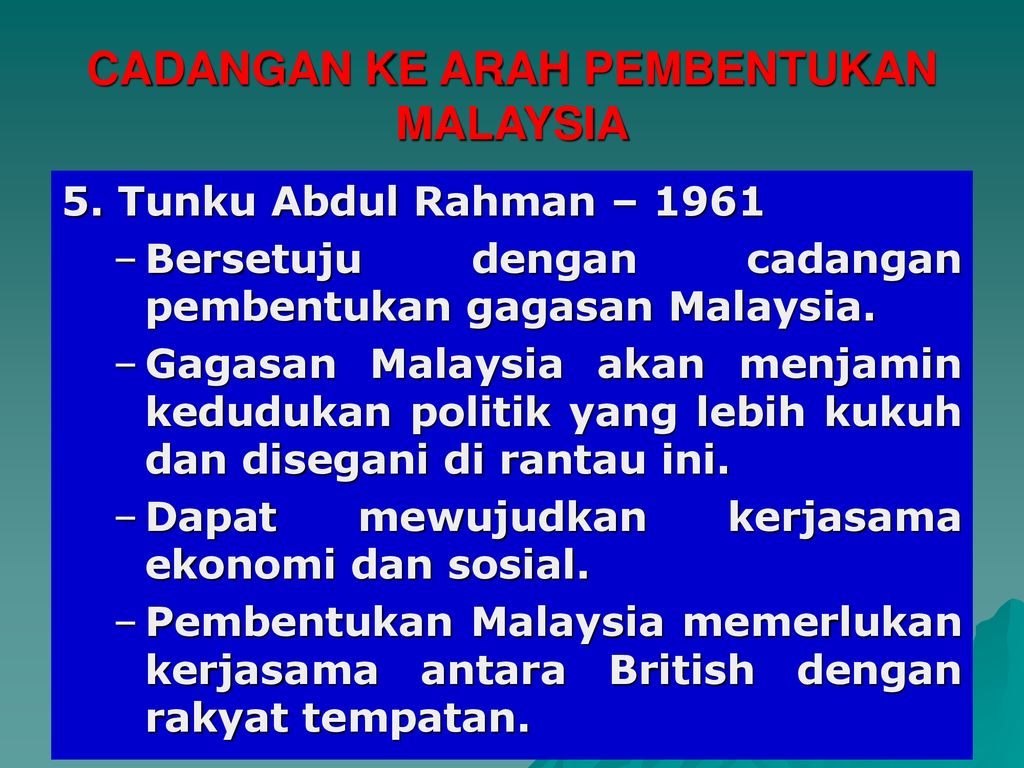 Pembentukan persekutuan malaysia