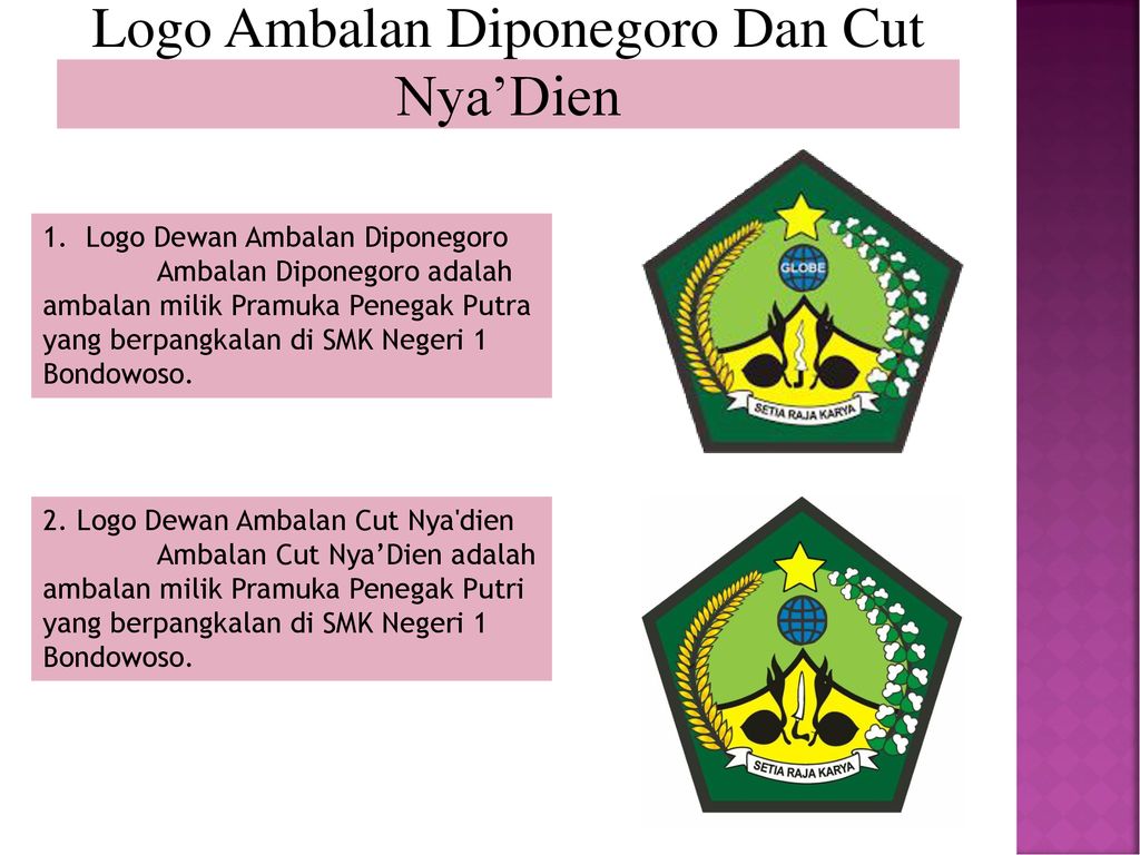 sejarah grasmakensa dan badge ambalan diponegoro cut nya dien ppt download